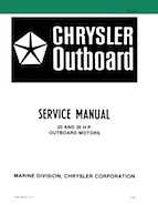 Chrysler 20 and 30 HP Outboard Motors Service Manual - OB 3435