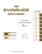 1968 Evinrude Ski-Twin 33 HP Outboards Service Repair Manual P/N 4482