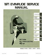 1971 Evinrude 40HP outboards Service Repair Manual, Item No. 4750