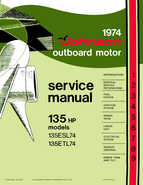 1974 Johnson 135 HP Outboard Motors Service manual