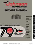 1979 Johnson Outboards V-4 Models Factory OEM Service Repair Manual P/N JM-7909