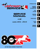 1980 Johnson 4HP Service Repair Manual P/N JM-8004