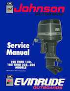 1990 Johnson Evinrude 120 thru 140, 185 thru 225, 300 HP, Service Repair Manual P/N 507875