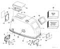 1994 50 - E50TLERE Engine Cover Johnson Rope Start only parts diagram