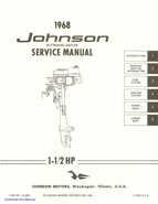 1968 Johnson Outboard Service Manual 1-1/2 (1.5)HP JM-6801