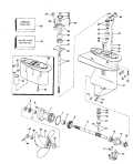 1975 9.90 - 10525C Gearcase parts diagram