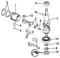 1986 8 - E8RLCDE Crankshaft & Piston parts diagram