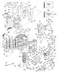 1986 90 - E90MLCDC Cylinder & Crankcase 110TLCDF Models only parts diagram