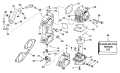 1990 225 - VE225PXESS Carburetor and LinkageEarly Production parts diagram