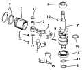 1990 8 - E8RLESR Crankshaft & Piston parts diagram