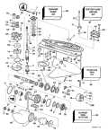 1997 150 - E150SLEUC GearcaseStandard Rotation - 20 150SL, EL, 175SL & all 25 parts diagram