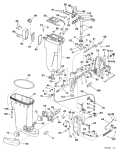1997 40 - BJ40EEUC Exhaust Housing & Stern & Swivel Bracket parts diagram