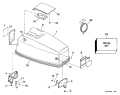 1997 40 - BJ40EEUC Engine Cover Johnson - Electric Start only parts diagram