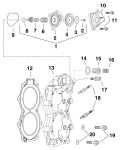AB Models 15 - E15HPSLABA Cylinder Head & Thermostat parts diagram