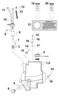 AB Models 25 - E25DRSLABA Oil Tank & Pump parts diagram