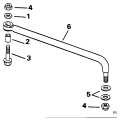 1995 115 - J115MLEOR Steering Link Kit (Without Power Trim & Tilt) parts diagram
