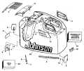 1995 225 - J225CXEOB Engine Cover Johnson - 200STL, 225STL parts diagram