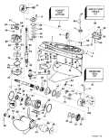 1998 225 - SJ225NXECC Gearcase Standard Rotation -- GL, Sl, & Stl Models parts diagram