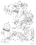 1998 50 - BJ50TLECR Exhaust Housing & Stern & Swivel Bracket parts diagram