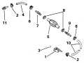 2001 8 - J8WRSIR Commercial, rope start, tiller, 15 in shaft Fuel Hose & Primer Bulb parts diagram