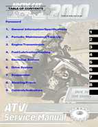 2010 Arctic Cat DVX 300 / 300 Utility ATV Service Manual